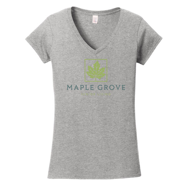 MG - Softstyle ® Ladies Fit V Neck T Shirt Thumbnail