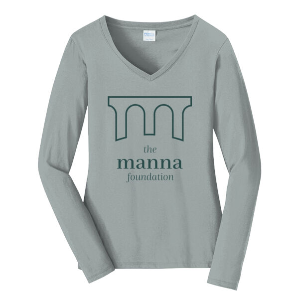 MF - Ladies Long Sleeve Fan Favorite V Neck Tee Thumbnail
