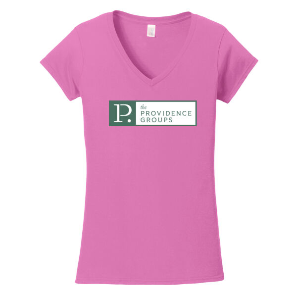 PG - Softstyle ® Ladies Fit V Neck T Shirt Thumbnail