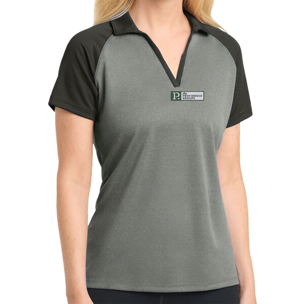 PG - Ladies PosiCharge ® RacerMesh ® Raglan Heather Block Polo Thumbnail