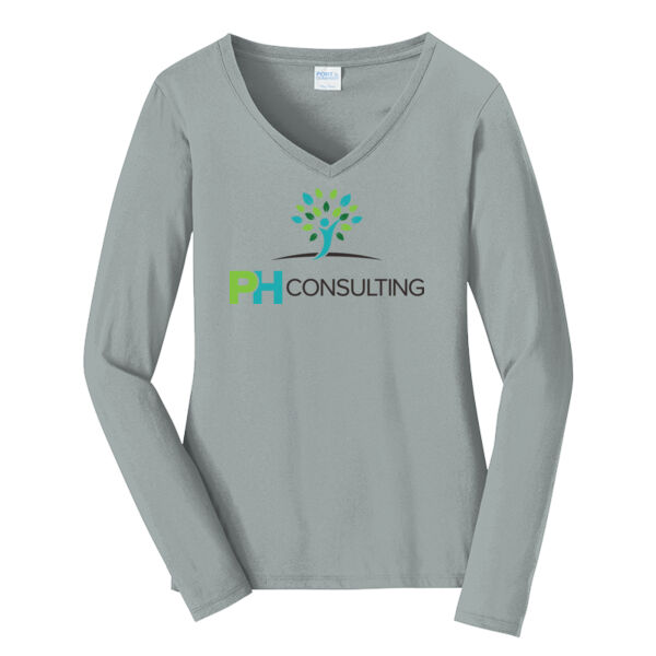 PHC - Ladies Long Sleeve Fan Favorite V Neck Tee Thumbnail