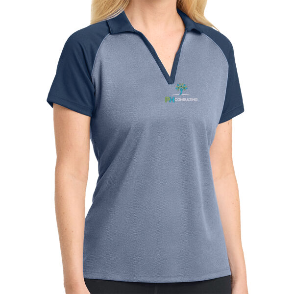 PHC - Ladies PosiCharge ® RacerMesh ® Raglan Heather Block Polo Thumbnail