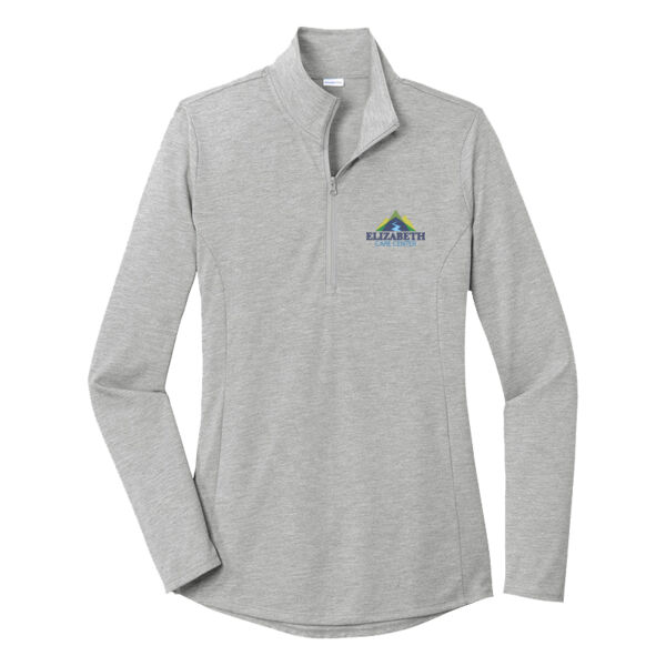ECC - Ladies PosiCharge ® Tri Blend Wicking 1/4 Zip Pullover Thumbnail