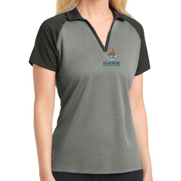 HH - Ladies PosiCharge ® RacerMesh ® Raglan Heather Block Polo Thumbnail