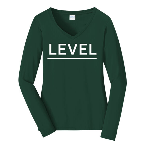 LVL - Ladies Long Sleeve Fan Favorite V Neck Tee Thumbnail