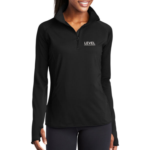 LVL - Ladies Sport Wick ® Stretch 1/4 Zip Pullover Thumbnail