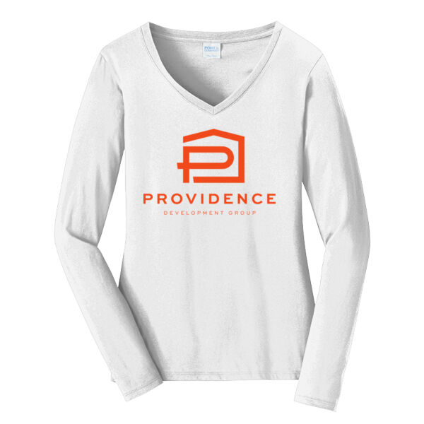 PDG - Ladies Long Sleeve Fan Favorite V Neck Tee Thumbnail