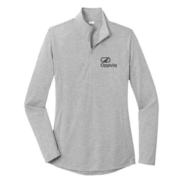 OP - Ladies PosiCharge ® Tri Blend Wicking 1/4 Zip Pullover Thumbnail