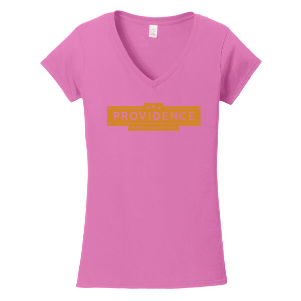 PBG - Softstyle ® Ladies Fit V Neck T Shirt Thumbnail